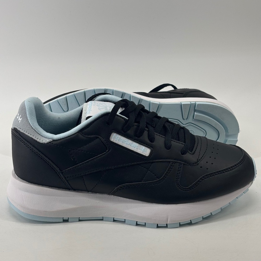 Reebok Classic Leather SP Women 6.5 Black Blue GZ1597 Running Shoes New